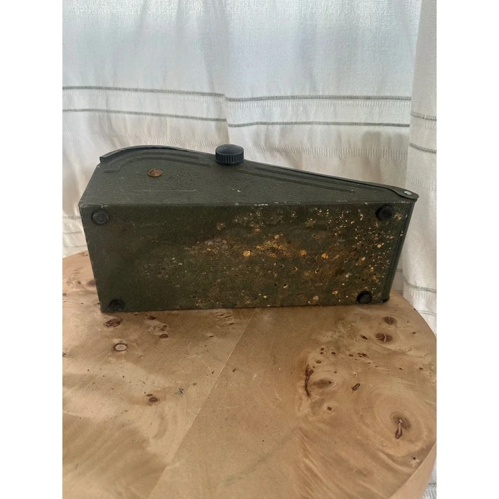 Vintage Industrial Metal Memo Roll Dispenser Desk Accessory Mid Century